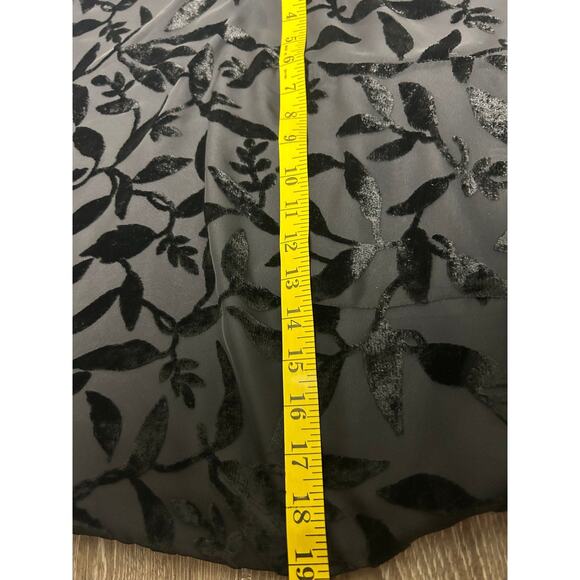 La Belle Silk Burnout Velvet Mini Dress - Size 7 - Keyhole Neckline - Picture 4 of 8